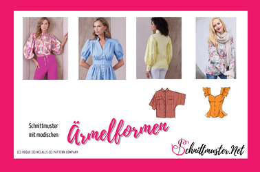 Sewing patterns for different sleeve shapes - A variety of sewing patterns to sew different sleeve shapes yourself