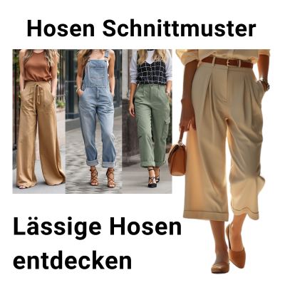 Lässige Hosen Schnittmuster für Damen ansehen