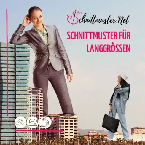 Kurzgrößen und Langgrößen Schnittmuster