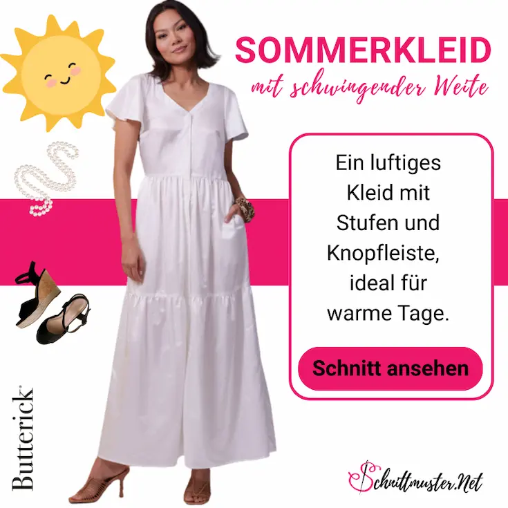 Schnittmuster schwungvollen Sommerkleid