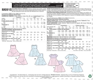 Schnittmuster McCalls 6915 Kleid in Gr. CHJ 7-14 (de 134-164)