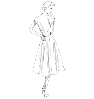 Schnittmuster Vogue 9000 Vintage Blusenkleid 1951 Gr. 34-50