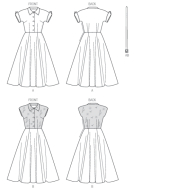 sewing pattern mit deutscher Anleitung von Vogue 9000 Kleid in Gr. F5 16-24 (42-50)