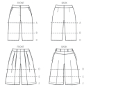 sewing pattern mit deutscher Anleitung von Vogue 9008 Shorts in Gr. A5 6-14 (32-40)