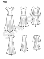 simplicity sewing pattern nähen 7743/1537 Kleider Gr. AA 10-18 (DE 36-44)