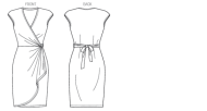 butterick sewing pattern nähen 6054 Kleid Gr. A5 6-14 (32-40) oder E5 14-22 (40-48)