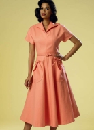 Schnittmuster Butterick 6055 Retrokleid, Vintage 1950 mit Beuteltaschen Gr. 32-48