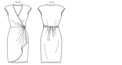 butterick sewing pattern nähen 6054 Kleid in Gr. A5 6-14 (32-40)