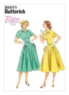 butterick sewing pattern nähen 6055 Kleid Gr. A5 6-14 (32-40) oder E5 14-22 (40-48)