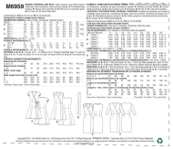 Schnittmuster McCalls 6959 Damenkleid in Gr. A5 6-14 (de 32-40)