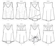 ideas-sewing-pattern-mccalls-6960-damentunika-in-gr-y-xs-s-m-(32-34/36-38/40)