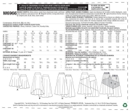 Sewing pattern McCalls 6966 Skirts