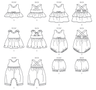 Sewing pattern McCalls 6944 girls dresses