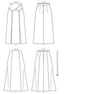 mccalls sewing pattern nähen 6993 Damenrock Gr. A5 6-14 (32-40) oder E5 14-22 (40-48)