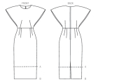 sewing pattern mit deutscher Anleitung von Vogue 9021 Damenkleid in Gr. A5 6-14 (32-40)