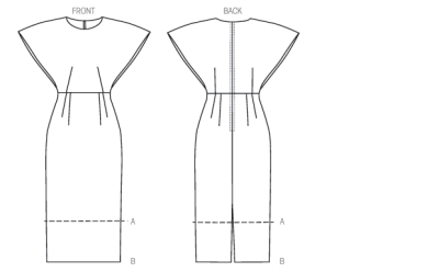 sewing pattern mit deutscher Anleitung von Vogue 9021 Damenkleid in Gr. E5 14-22 (40-48)