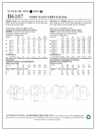 Schnittmuster Butterick 6107 ungefütterter Mantel mit Kragenvarianten Gr. 32-50