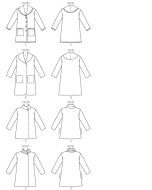 butterick sewing pattern nähen 6107 Mantel in Gr. ZZ L-XL-XXL (42/44-46/48-50/52)