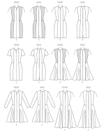 sewing pattern mit deutscher Anleitung von Vogue 9050 Kleid in Gr. A5 6-14 (32-40)