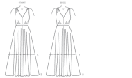 sewing pattern mit deutscher Anleitung von Vogue 9053 Kleid in Gr. A5 6-14 (32-40)