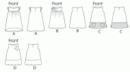 butterick sewing pattern nähen 5876 Mädchenkleid CCB 1-4 (86-110)