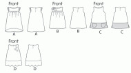 butterick sewing pattern nähen 5876 Mädchenkleid CCB 1-4 (86-110)