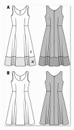 deutsch sewing pattern Burda 6758 Kleid Gr. 8-18 (34-44)