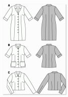 deutsch sewing pattern Burda 6760 Kleid, Jacke Gr. 10-20 (36-46)