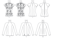 sewing pattern mit deutscher Anleitung Butterick 6134 Shirt