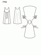 simplicity sewing pattern nähen 7753/1356 einteiliges Retrokleid zum Binden Gr. 32-48