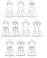 Schnittmuster McCalls 7079 Kleid in Gr. Girl 7-12 (de 128-152)