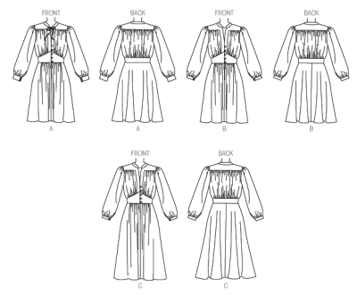 sewing pattern Vogue 9076 Kleid Gr. A5 6-14 (32-40) oder E5 14-22 (40-48)