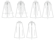 Schnittmuster Butterick 6178 bequemer Hosenrock Gr. 32-48