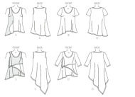 sewing pattern mit deutscher Anleitung von Butterick 6172 Tunika in Gr. A5 6-14 (32-40)