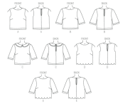 sewing pattern mit deutscher Anleitung von Butterick 6175 Shirt in Gr. A5 6-14 (32-40)