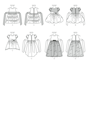sewing pattern mit deutscher Anleitung von Butterick 6161 Mädchenkleid in Gr. CDD 3-4-5 (104-110-116)
