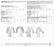 Schnittmuster McCalls 7132 Damenjacke, kragenlose Patchjacke Gr. 32-52