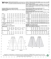 Schnittmuster McCalls 7131 schicke Culotte, weiter Hosenrock, 2 Längen Gr. 34-50