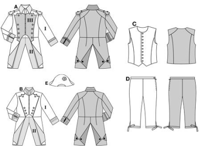 deutsch sewing pattern Burda 2471 Historisches Kostüm Gr. 46-58