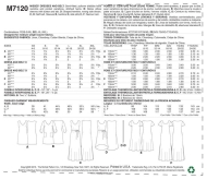 Schnittmuster McCalls 7120 Damenkleid Gr.Y XS-M (de 32-40)