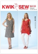 sewing pattern KwikSew 4115 Damenkleid Gr. 1X-2X-3X-4X...