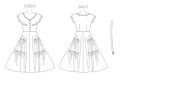 sewing pattern Vogue 9106 Kleid in Gr. A5 6-14 (32-40)