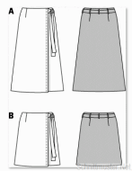 deutsch sewing pattern Burda 6733 Damenrock Gr. 10-20 (36-46)