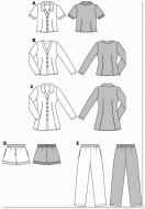deutsch sewing pattern Burda 6742 Damenpyjama, Nachthemd Gr. 8-18 (34-44)
