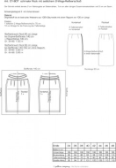 Schnittmuster Damenrock pattern company 01-807 Damenrock mit seitlichem Reißverschluss Gr. 34-48