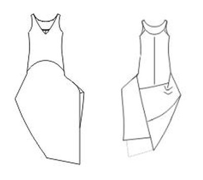 Schnittmuster Damenkleid pattern company 02-627 Damenkleid, ärmelloses Sommerkleid Gr. 34-48