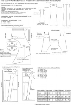 deutsch pattern company sewing pattern nähen 02810 Damentop Gr. 8-22 (34-48)