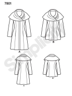 ideas-sewing-pattern-simplicity-7801/1254-damenjacke-damenmantel-gr-30-48