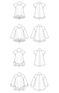 butterick sewing pattern nähen 6215 Shirt Gr.Y XS-M 6-14 (32-40) oder ZZ L-XXL 16-24 (42-50)