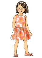 Schnittmuster Butterick 6201 süßes Mädchenkleid Gr. 104-140